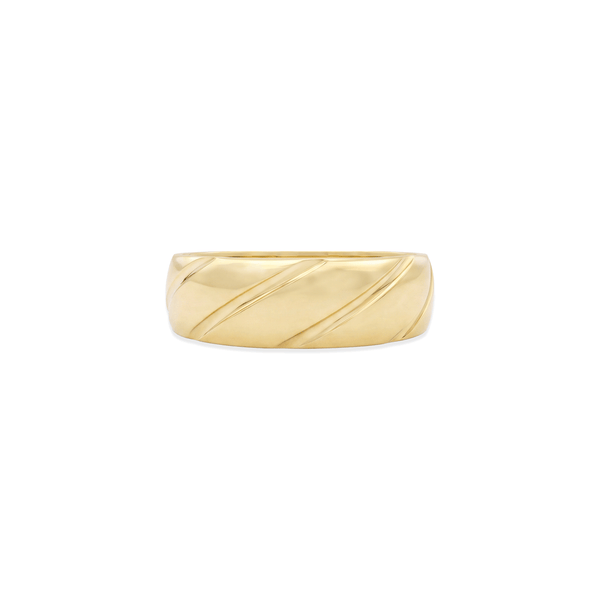 18K Gold Golden Drift Band Ring