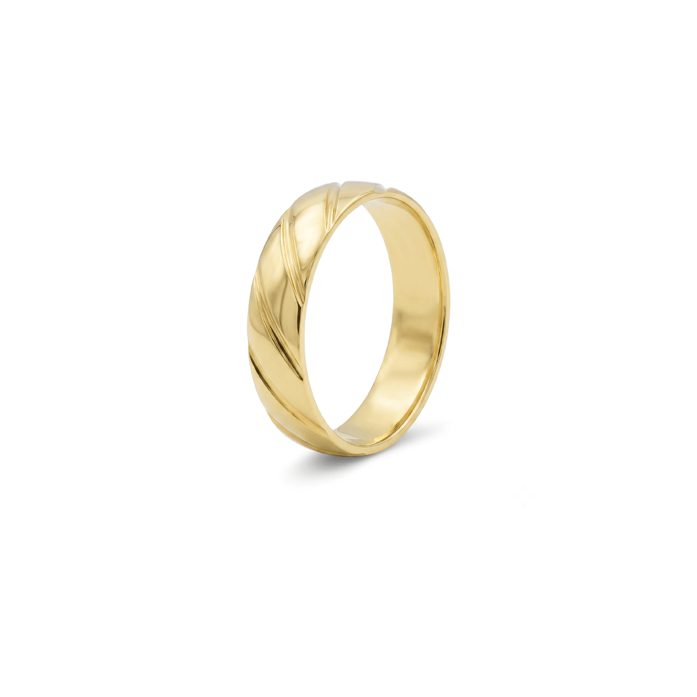 18K Gold Golden Drift Band Ring