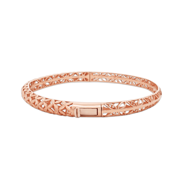 Gold Jewellery Rosé GeoMesh Bangle hover