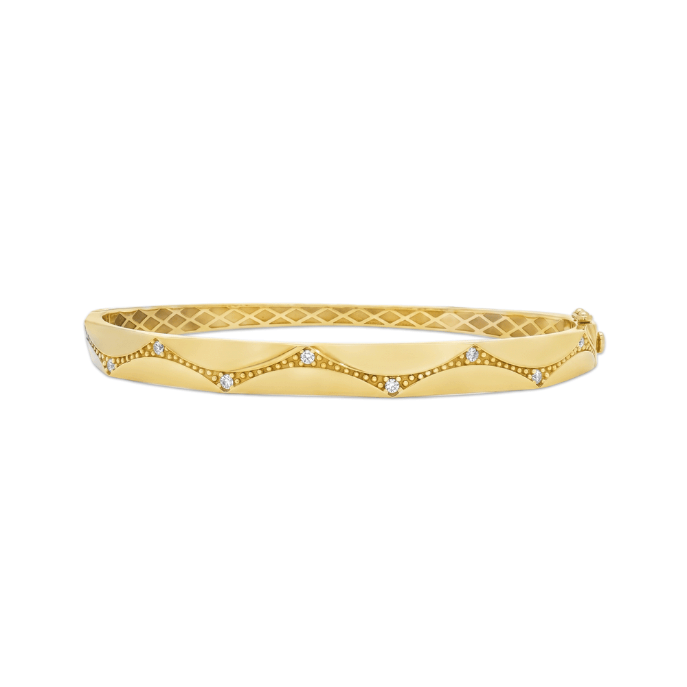 Gold Jewellery Zigzag Radiance Gold Bangle