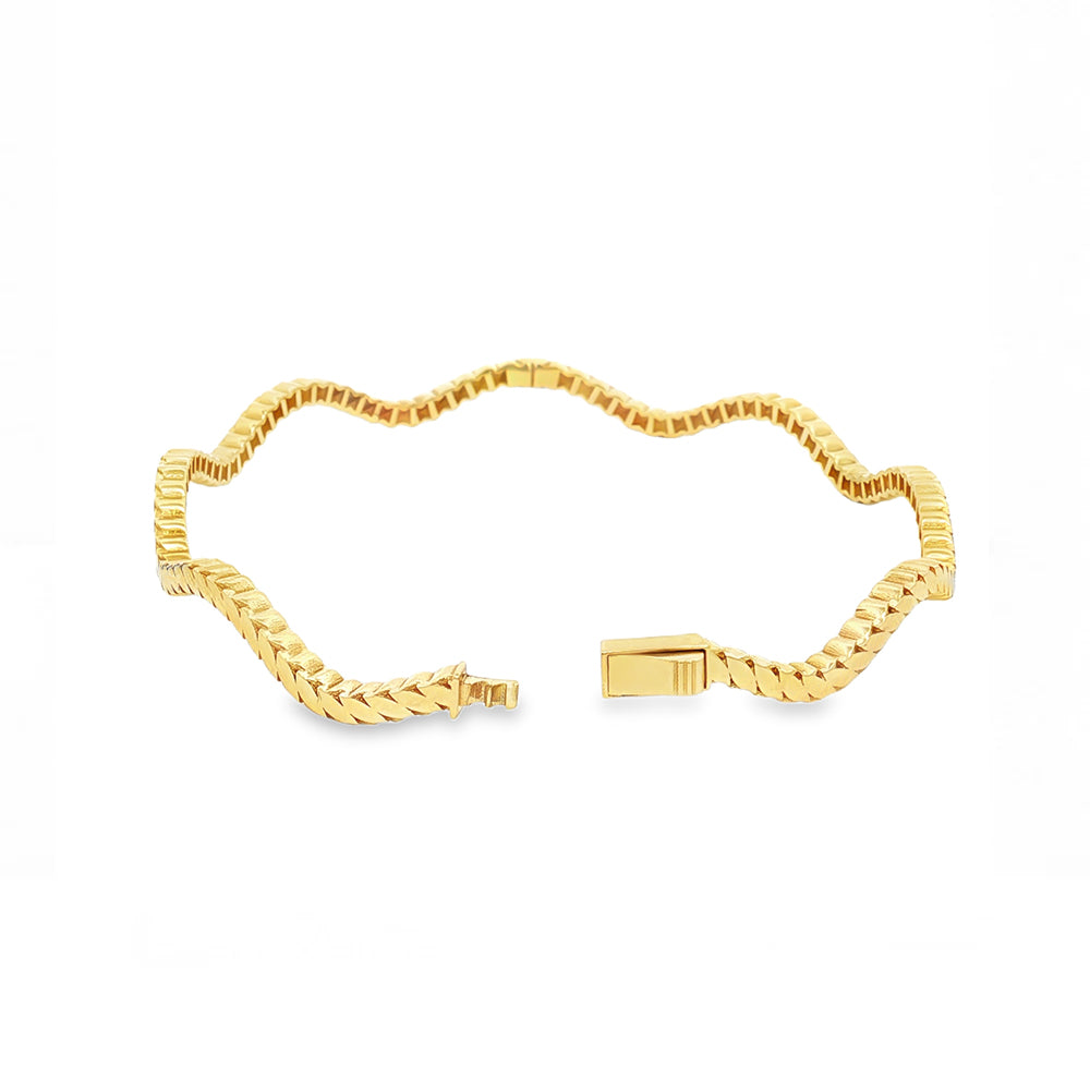 18K Yellow Gold Classic Bangle – High Polish Finish