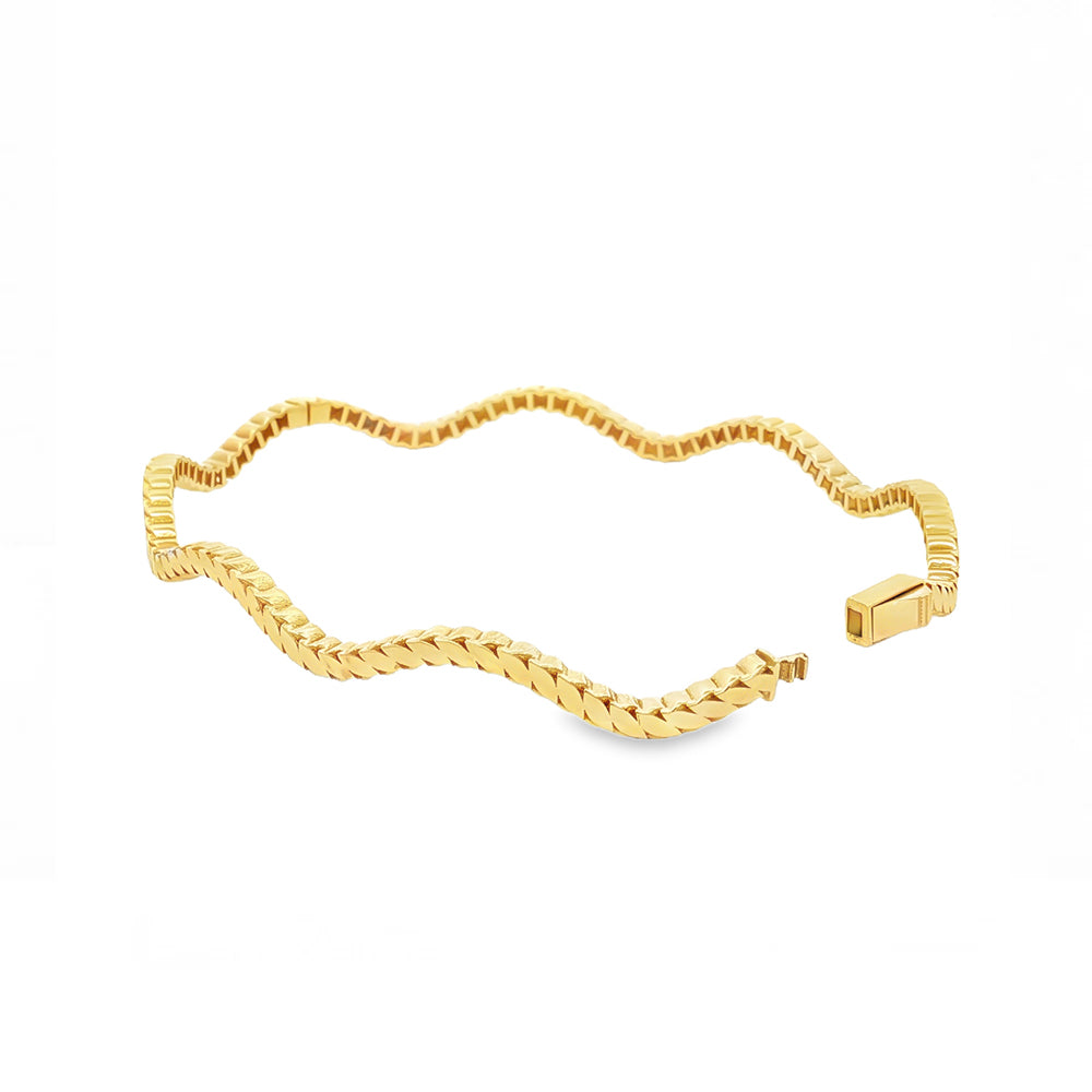 18K Yellow Gold Classic Bangle – High Polish Finish
