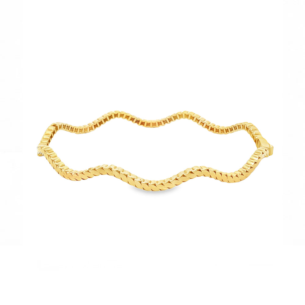 18K Yellow Gold Classic Bangle – High Polish Finish