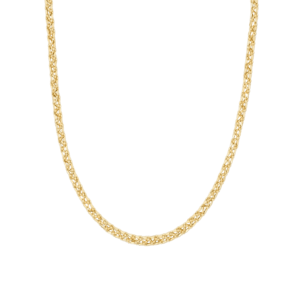Diamond Cut Gold Chain Necklace – 18K Gold | Flashy Jewellery