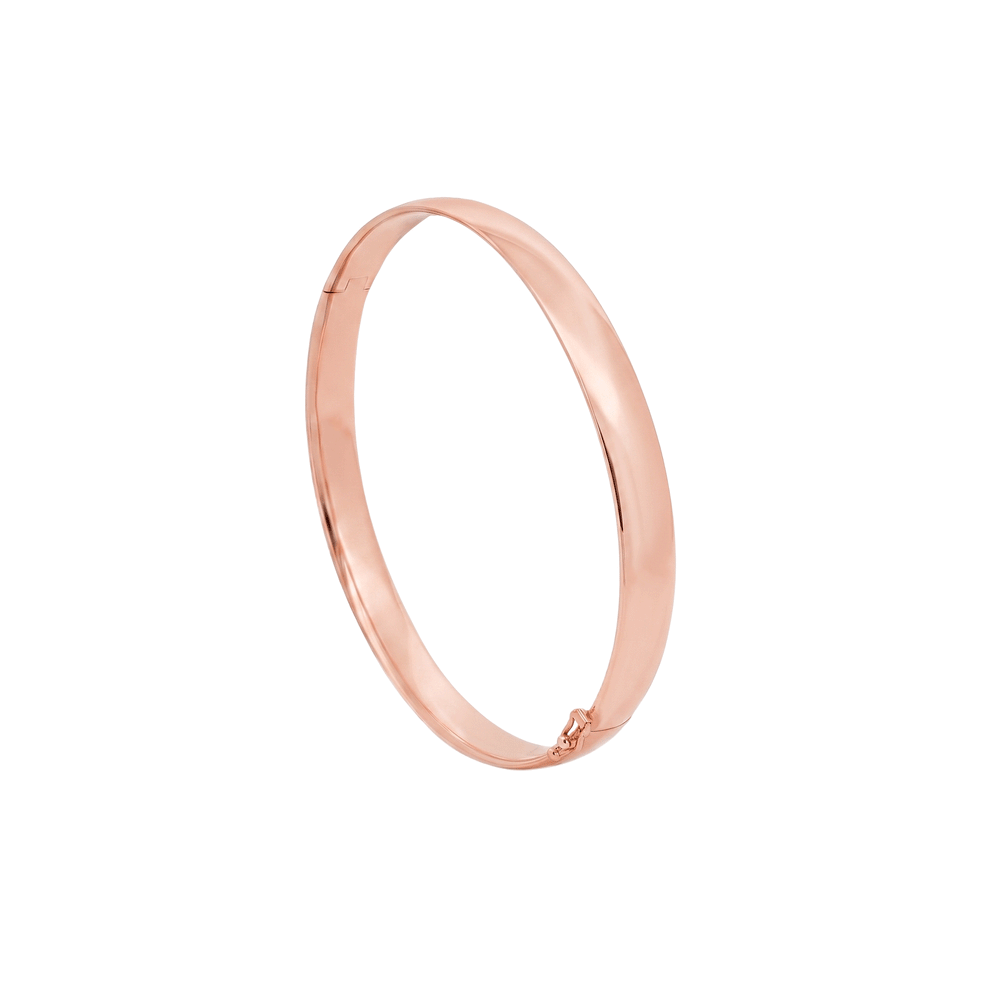 Gold Jewellery Rosé Glide Bangle in 18K Rose Gold