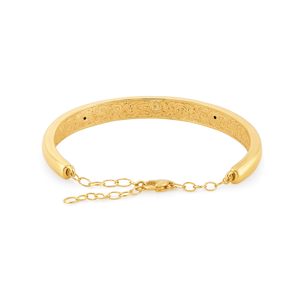 18K Gold Twisted Cuff Bracelet Bangle – Elegant Minimal Gold Bracelet