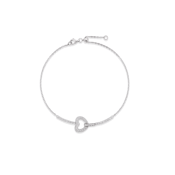 Natural Diamond Pavé Heart Bracelet