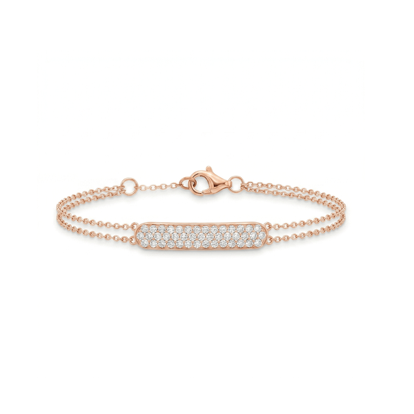 18K Rose Gold Natural Diamond Bracelet for Women – 0.87 CT