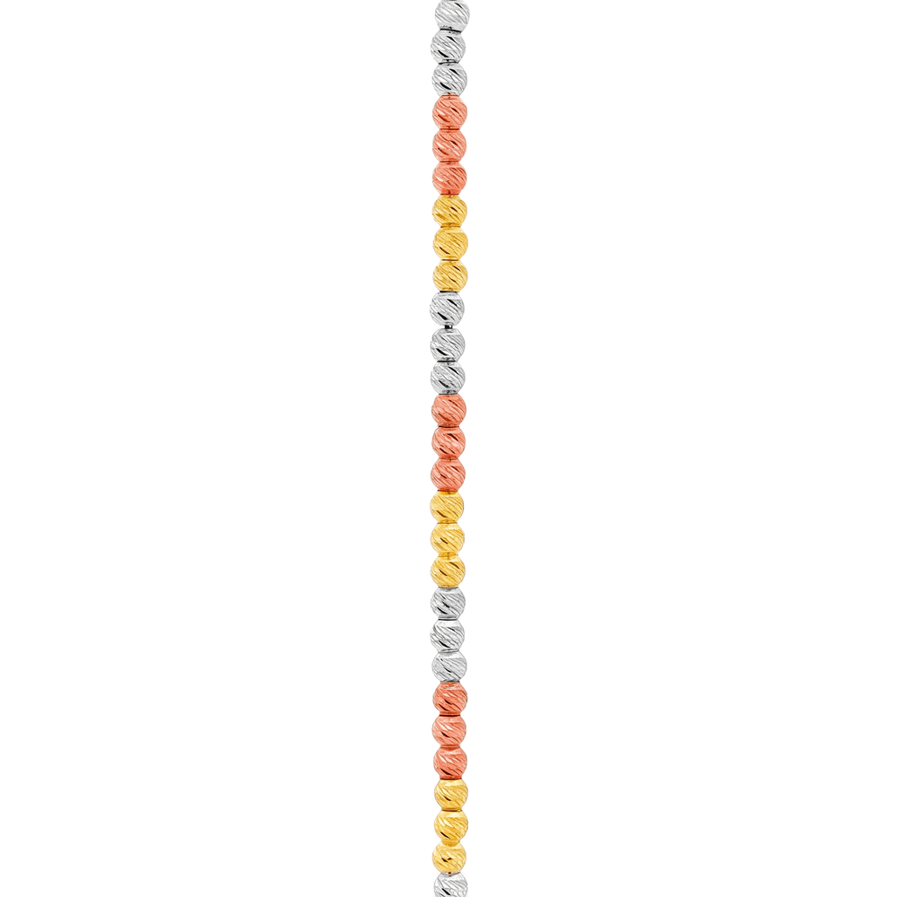 Gold Jewellery Tri-Tone Radiance Strand Necklace | 18K Gold