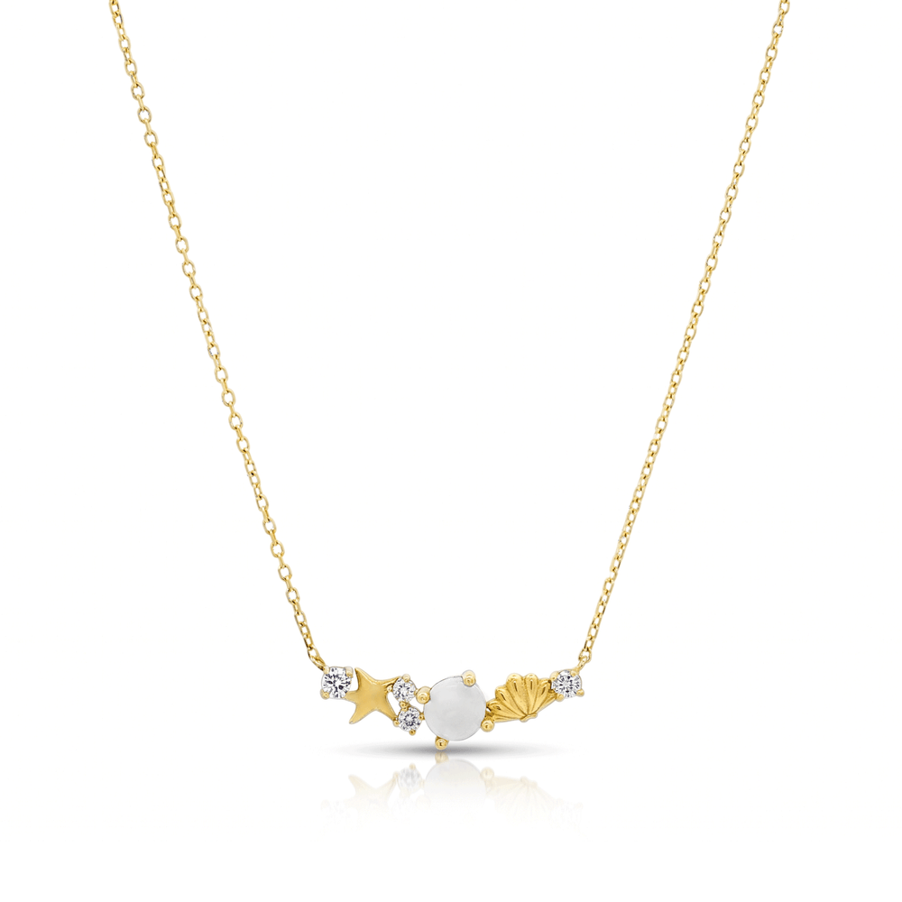 Ocean Muse Pendant Necklace in 18K Yellow Gold