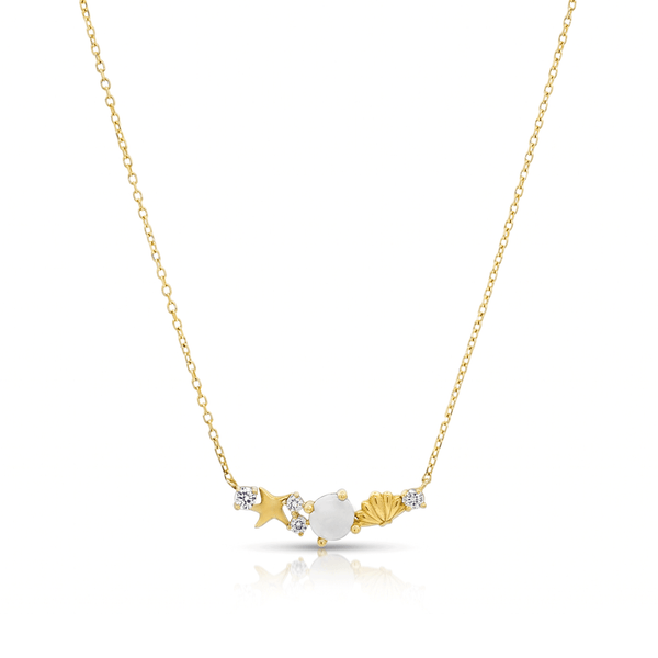 Ocean Muse Pendant Necklace in 18K Yellow Gold