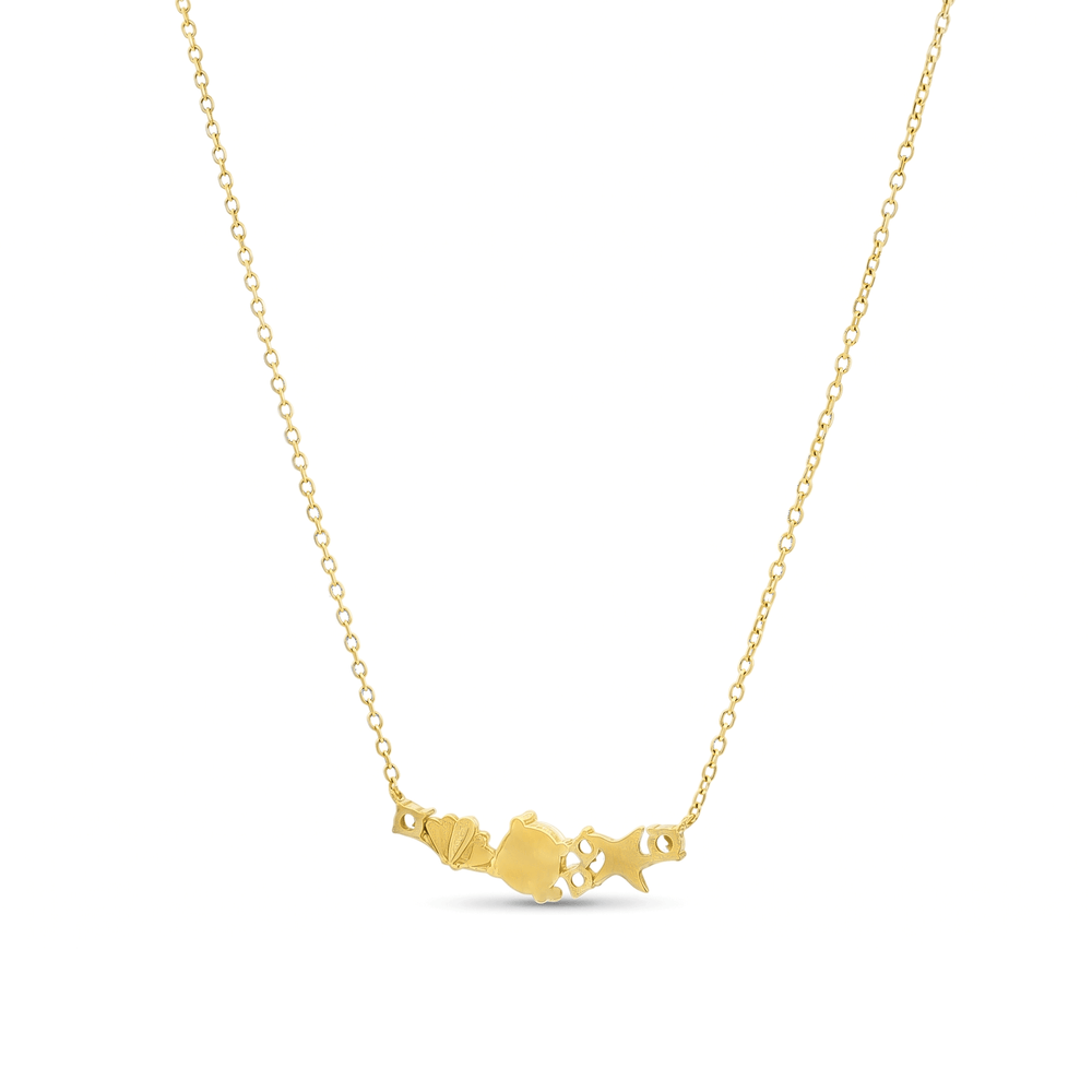 Ocean Muse Pendant Necklace in 18K Yellow Gold