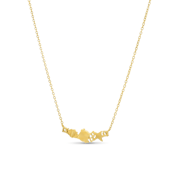 Ocean Muse Pendant Necklace in 18K Yellow Gold hover