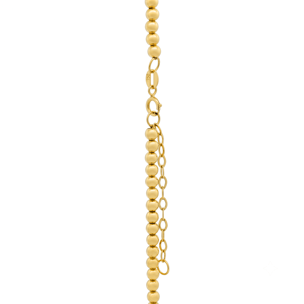Gold Jewellery Regal Bead Line | 18K Gold Necklace