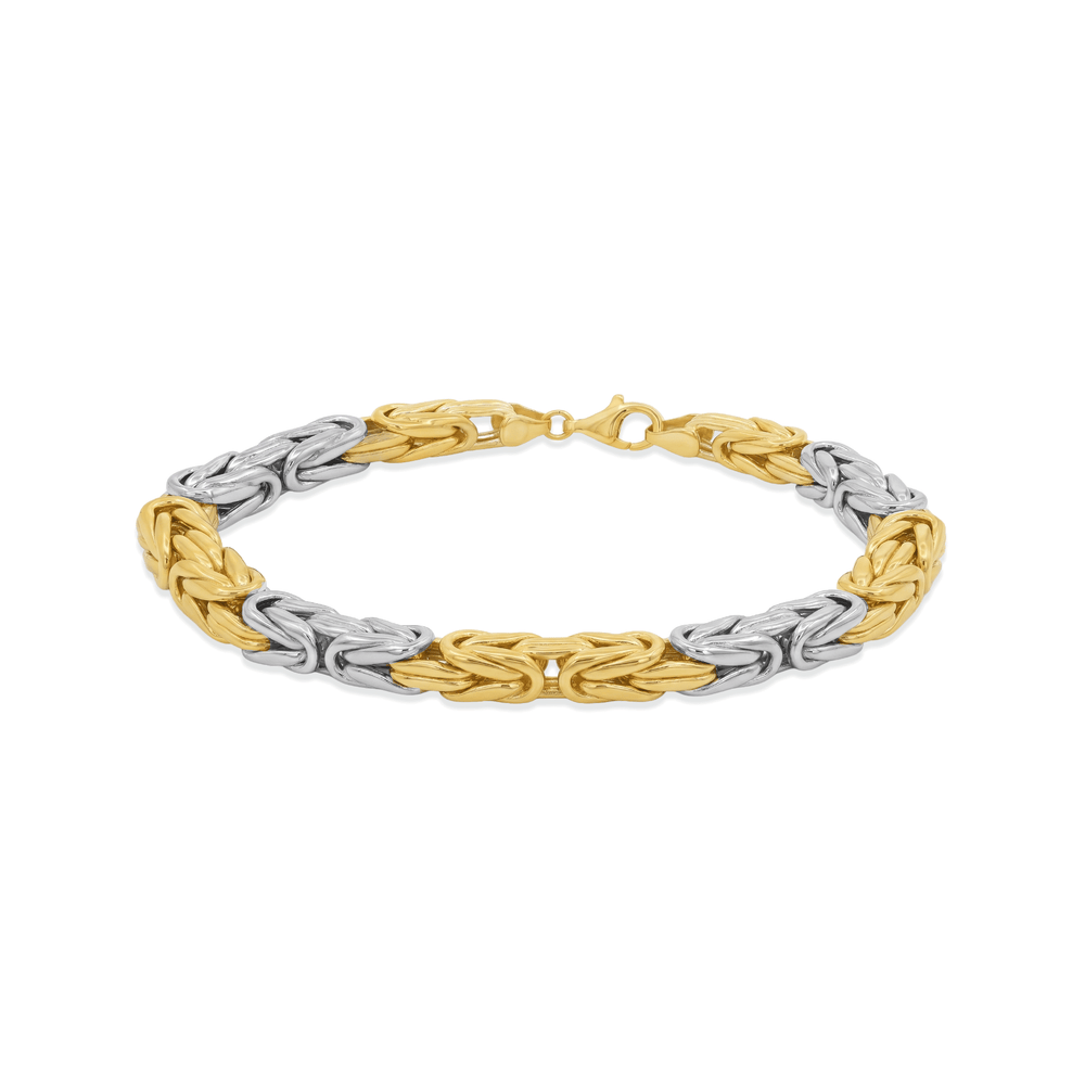 Gold Dual-Tone Woven Link Bracelet (18K Gold)
