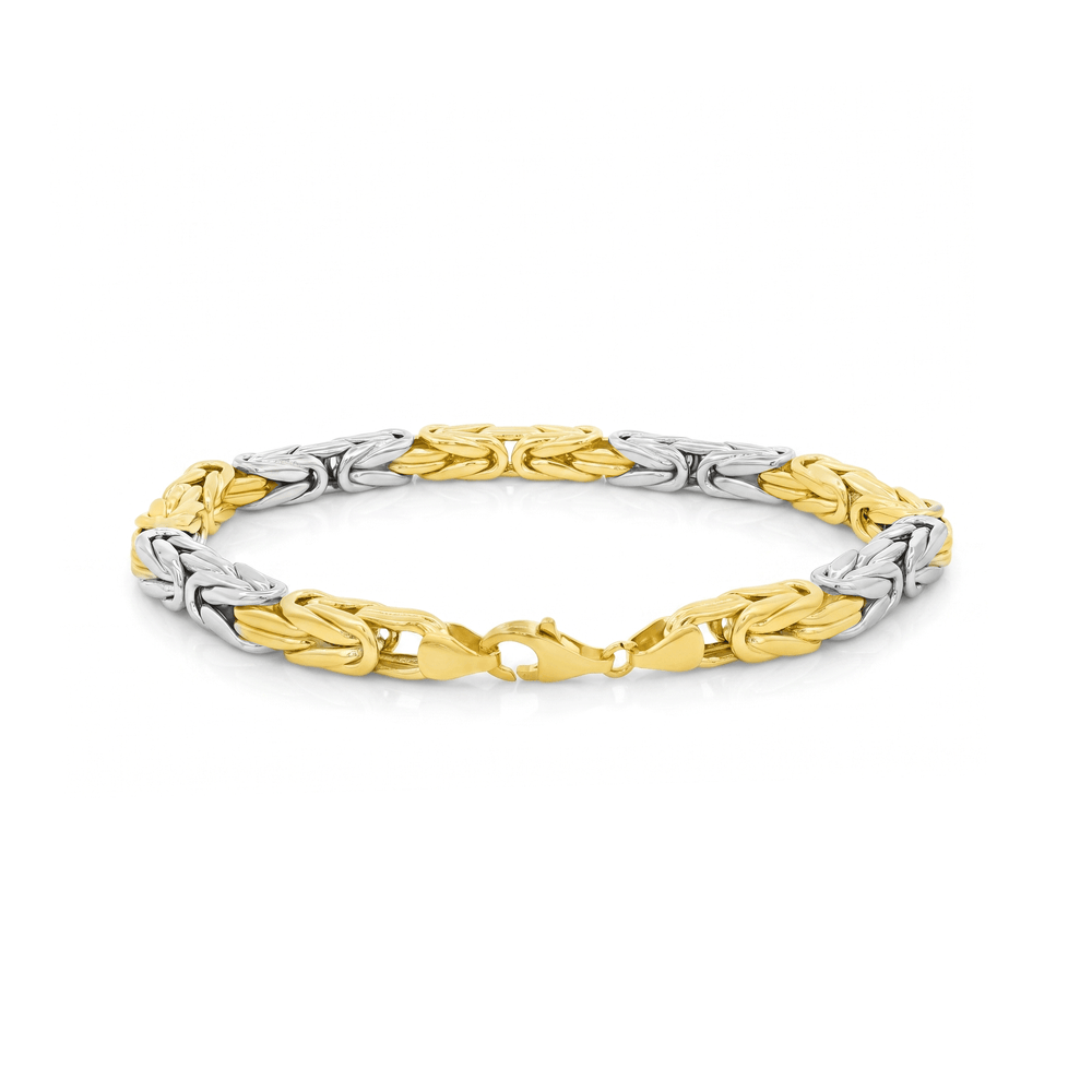 Gold Dual-Tone Woven Link Bracelet (18K Gold)