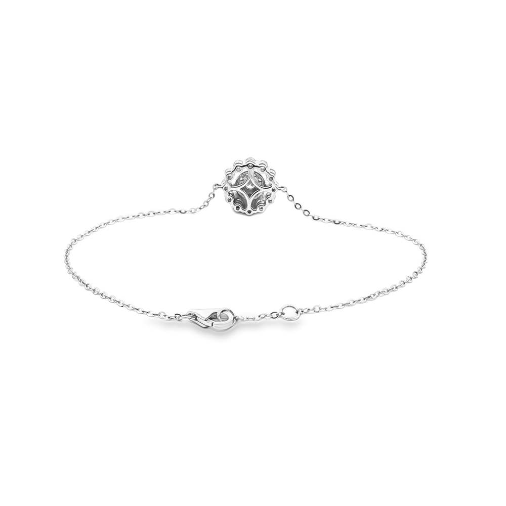 Natural Diamond Bracelet in 18K White Gold
