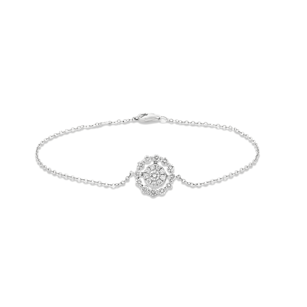 Natural Diamond Bracelet in 18K White Gold
