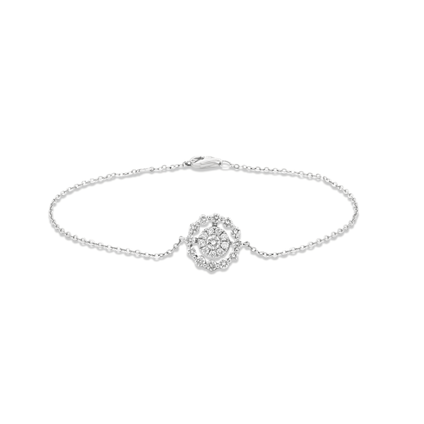 Natural Diamond Bracelet in 18K White Gold