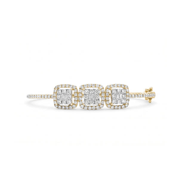 Natural Diamond Triad Radiance Diamond Bangle
