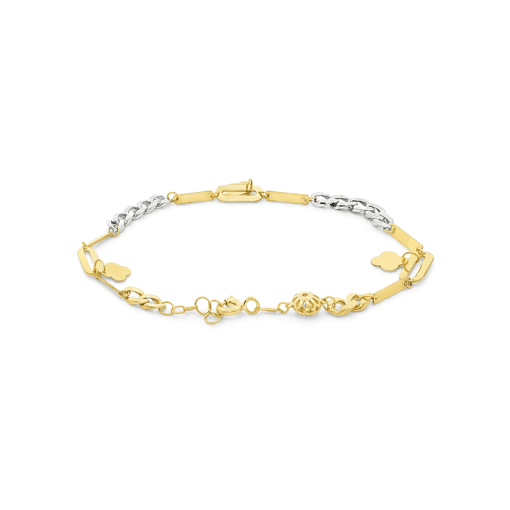 Two-Tone Gold Chain Bracelet – 18K Luxury Gold Bracelet