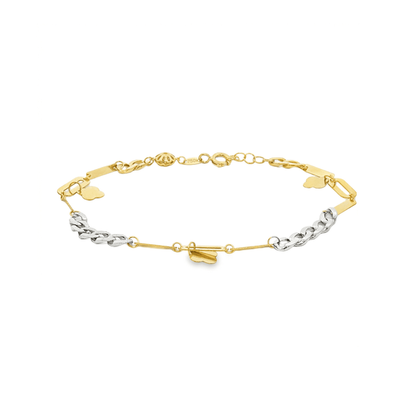 Two-Tone Gold Chain Bracelet – 18K Luxury Gold Bracelet