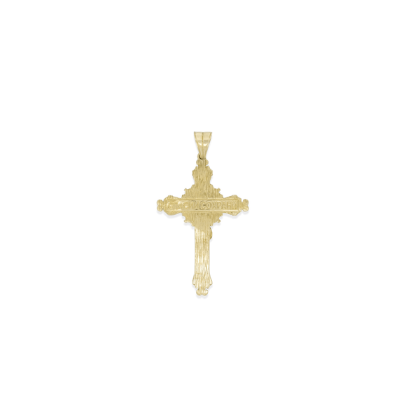 18K Golden Divine Majesty Crucifix Pendant | Flashy hover