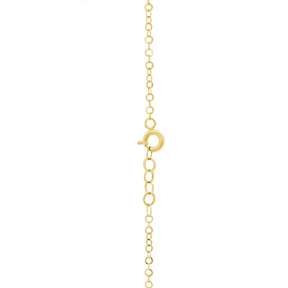 Gold Seven Teardrop Necklace – 18K Yellow Gold Pendant Necklace