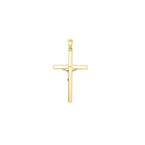Golden 18K Regal Two-Tone Crucifix | Flashy Jewellery hover