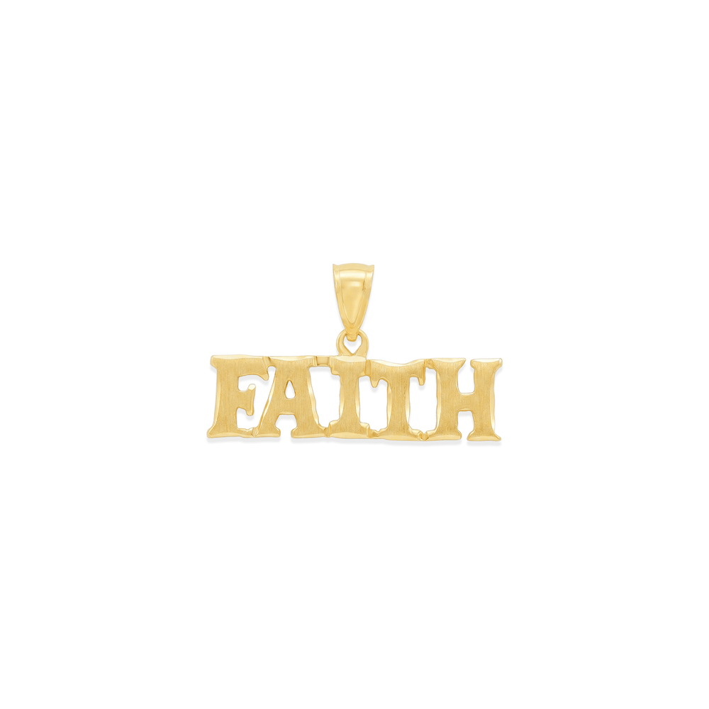 Golden 18K Faith Bold Gold Pendant