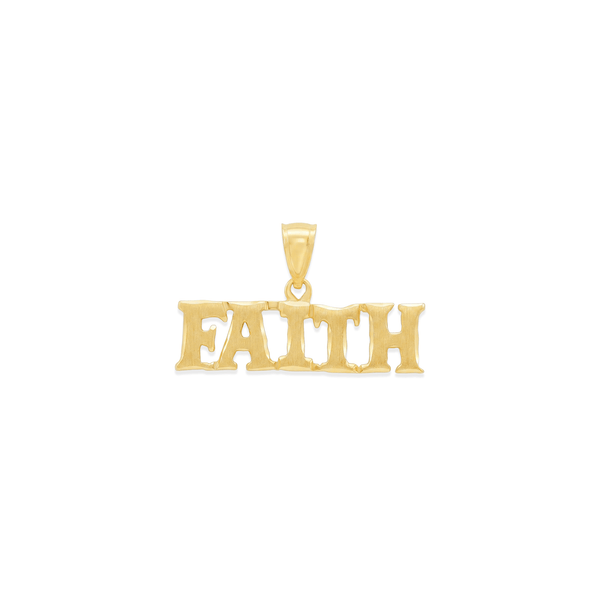 Golden 18K Faith Bold Gold Pendant