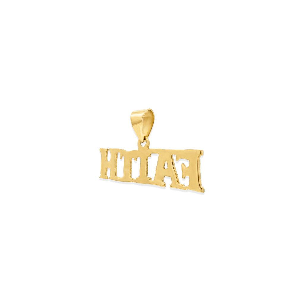 Golden 18K Faith Bold Gold Pendant
