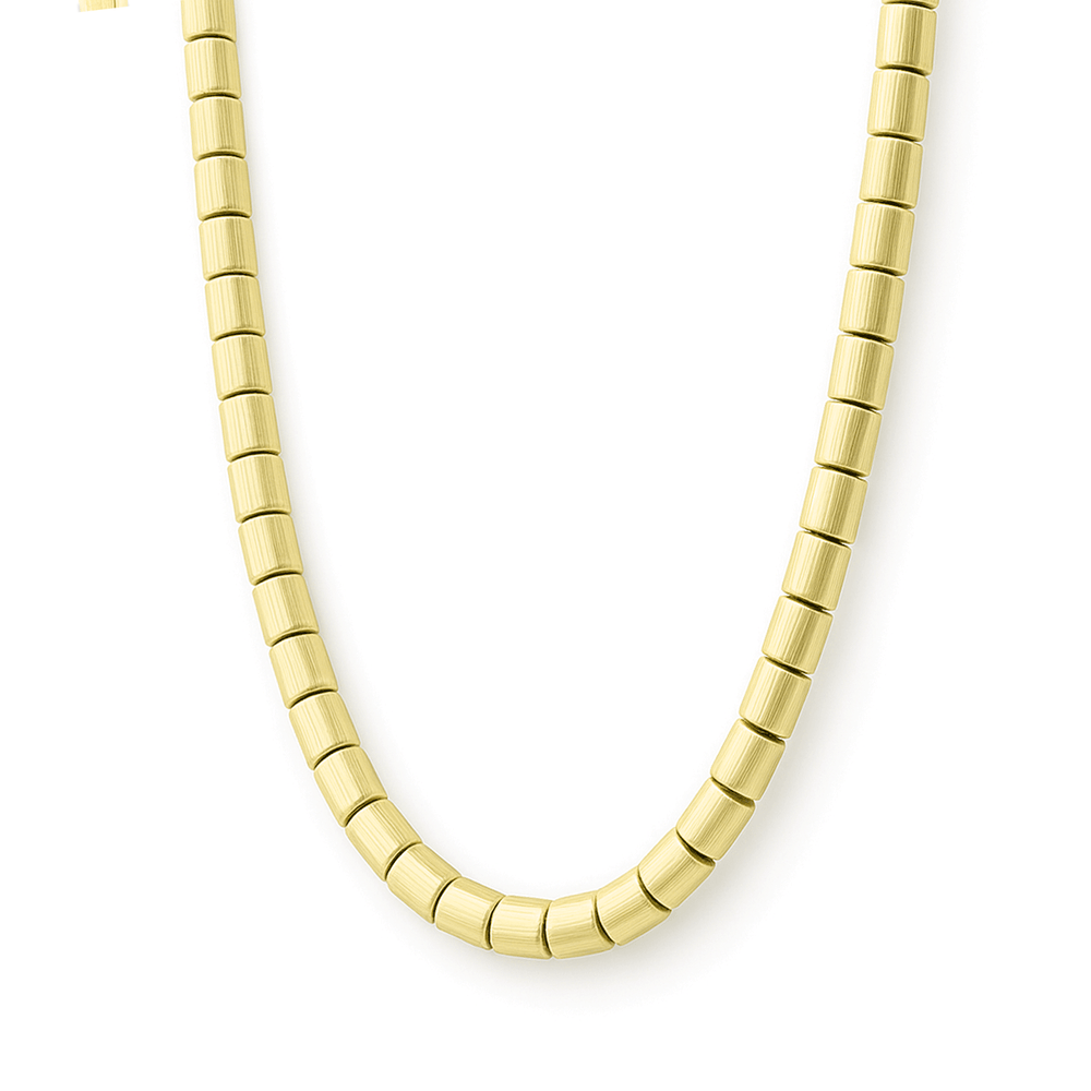 18k Gold Beaded Chain Necklace – Luxury Gold Jewellery