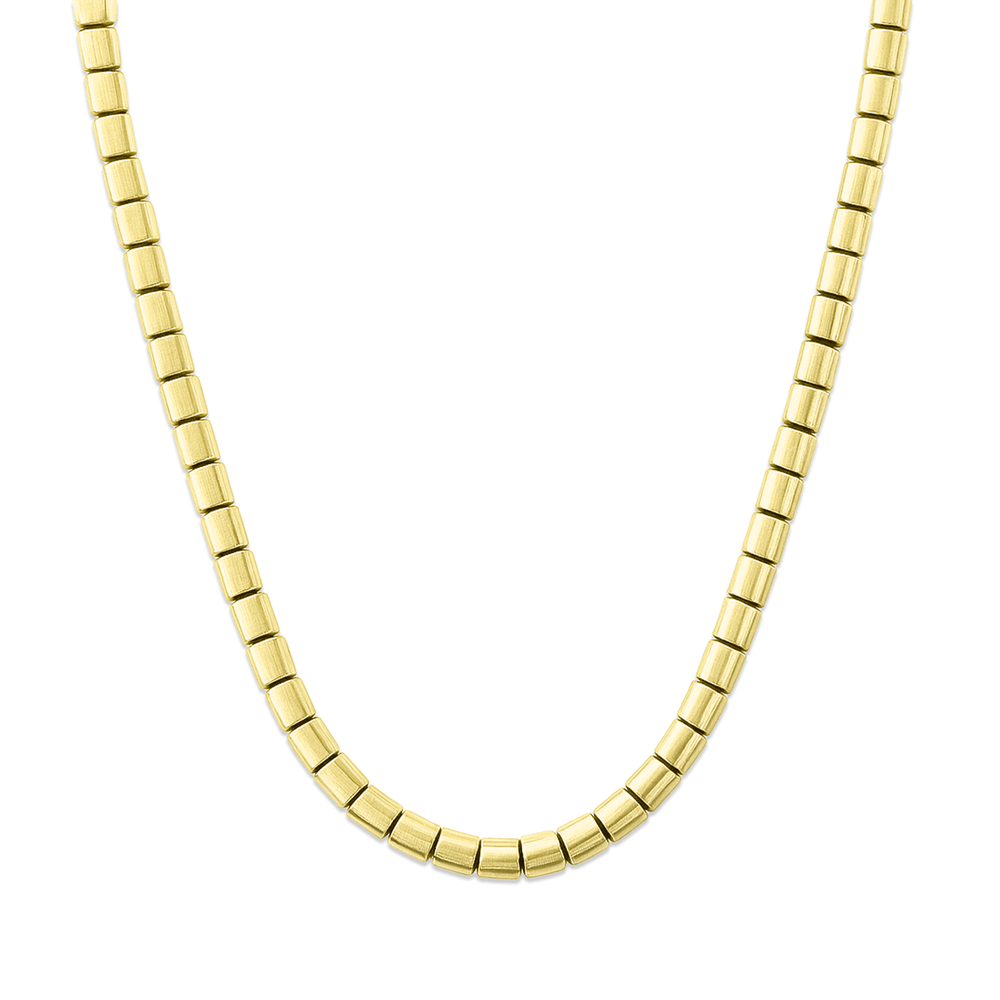 18k Gold Beaded Chain Necklace – Luxury Gold Jewellery