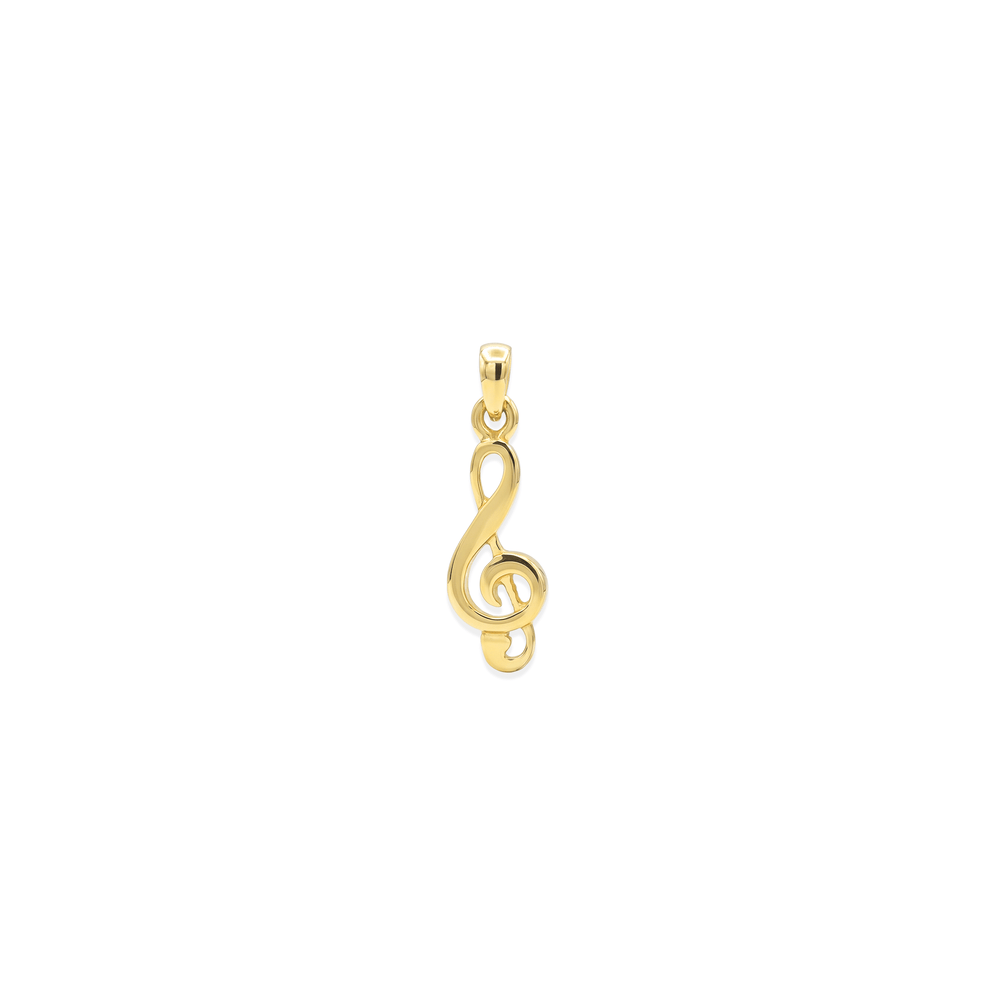 Golden 18K Golden Melody Clef Pendant