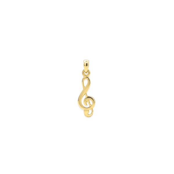 Golden 18K Golden Melody Clef Pendant