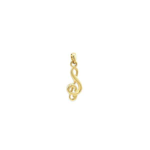 Golden 18K Golden Melody Clef Pendant hover