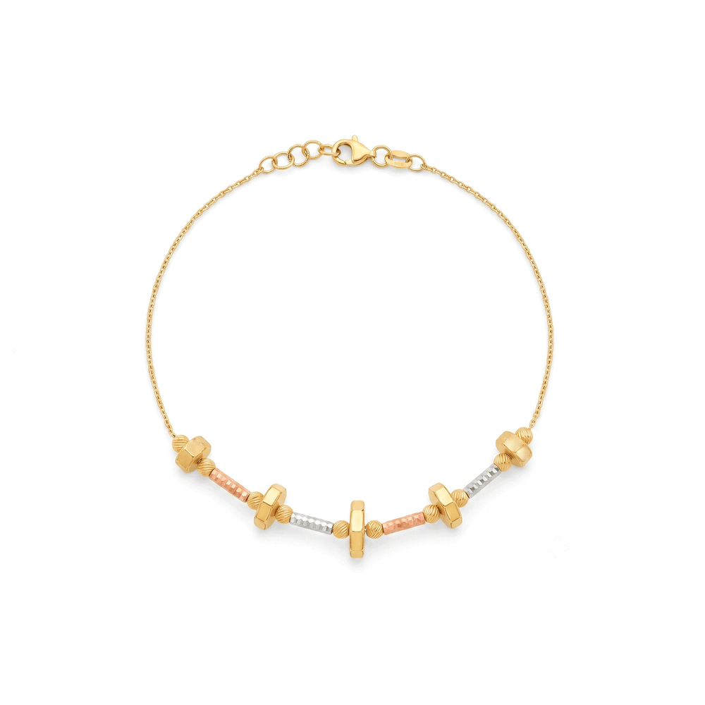 18K Gold Hexa-Bolt Trio Bracelet