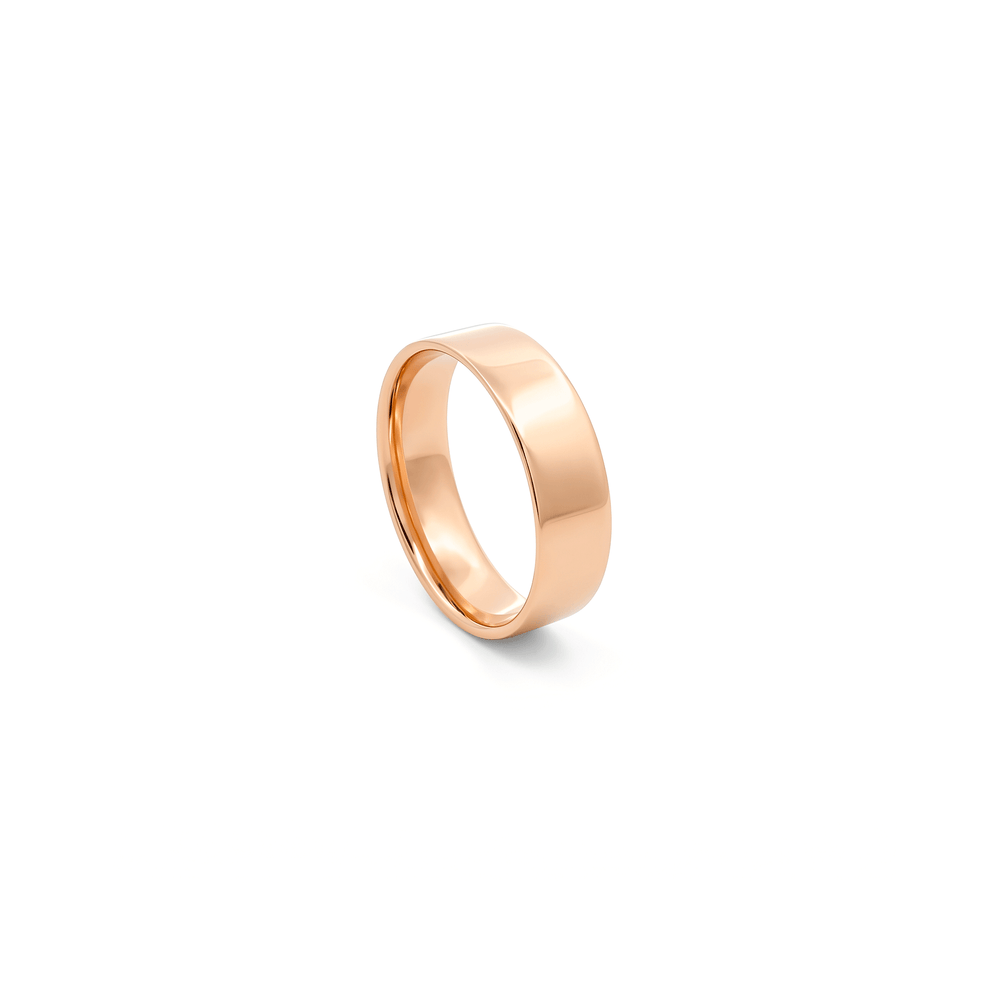 Ember Gold Men’s Band – 14K Rose Gold Ring