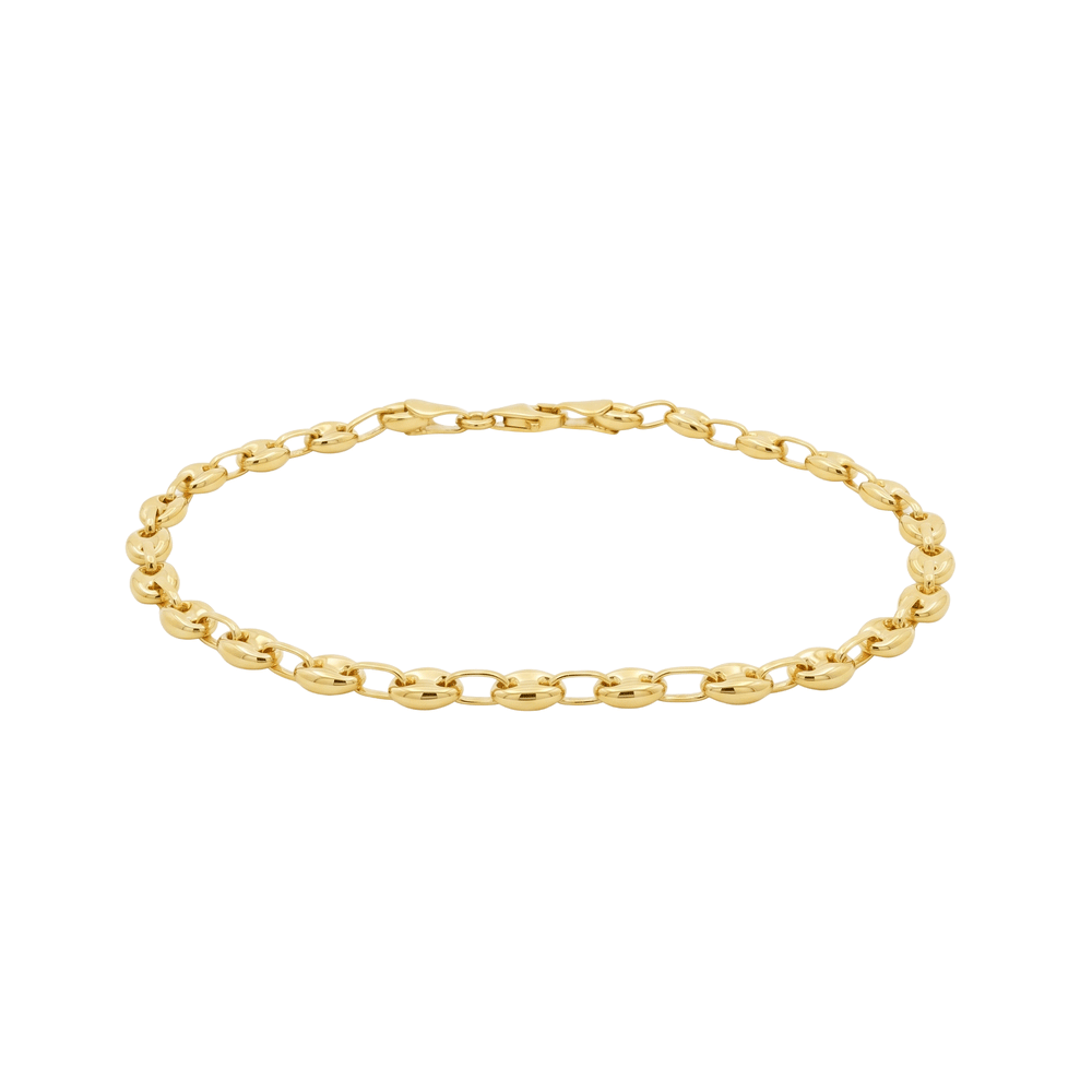 Gold Jewellery Oval Link Classic Bracelet