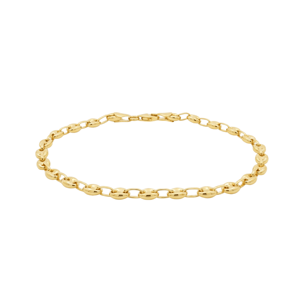 Gold Jewellery Oval Link Classic Bracelet