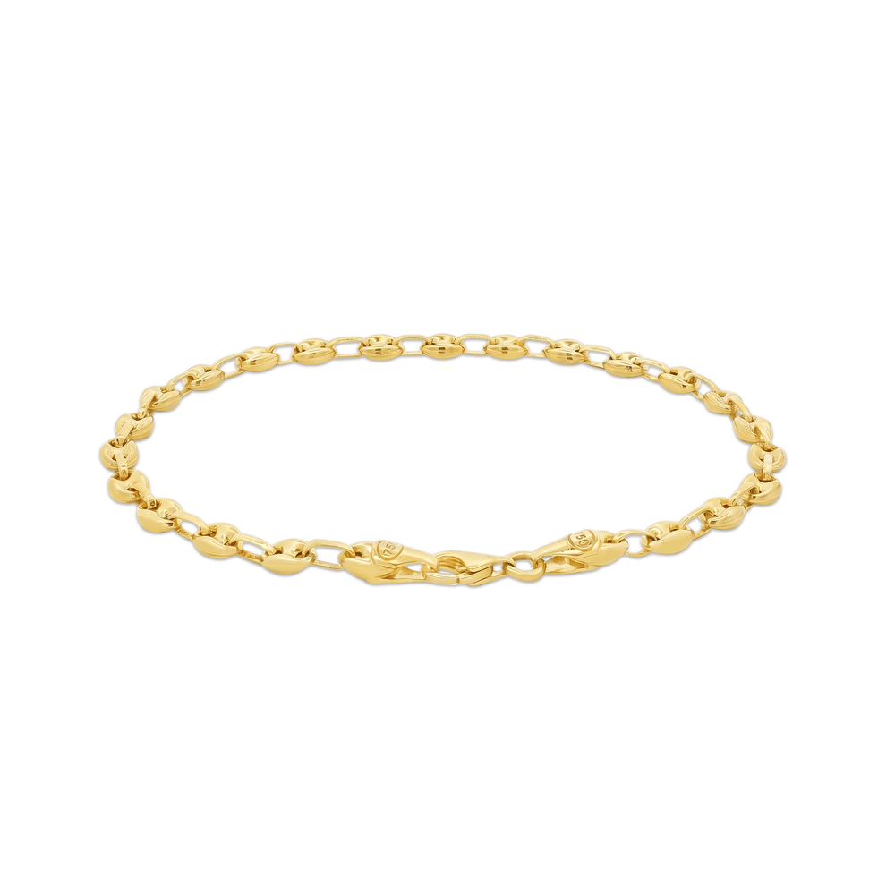 Gold Jewellery Oval Link Classic Bracelet
