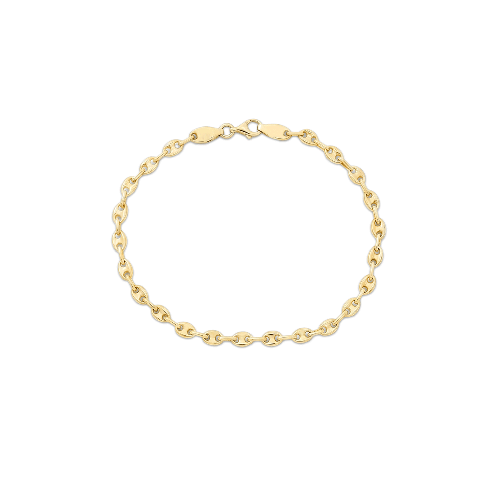 Gold Jewellery Oval Link Classic Bracelet