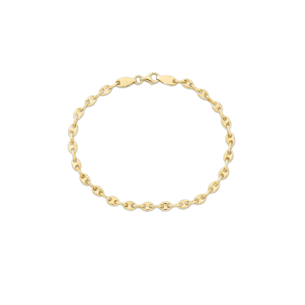 Gold Jewellery Oval Link Classic Bracelet hover
