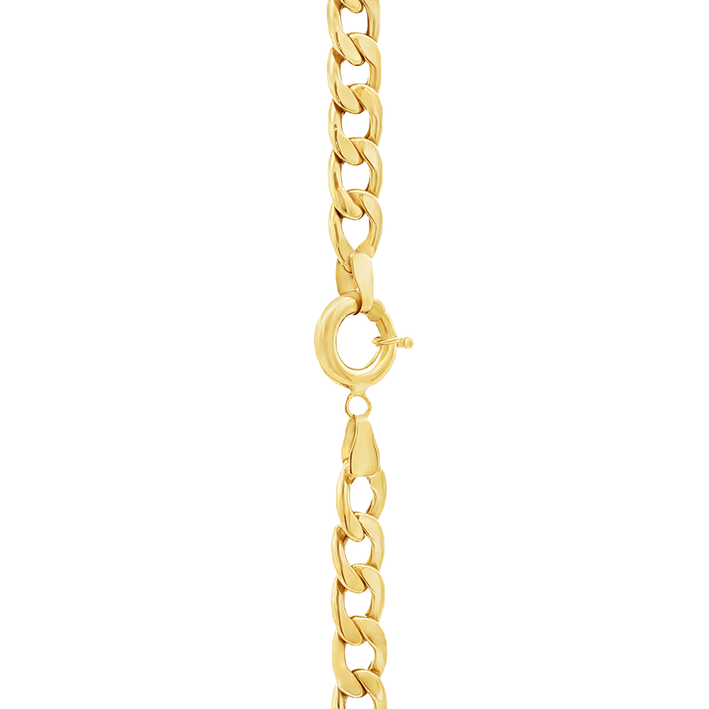 18k Gold Curb Chain Necklace – Luxury Dubai Jewellery