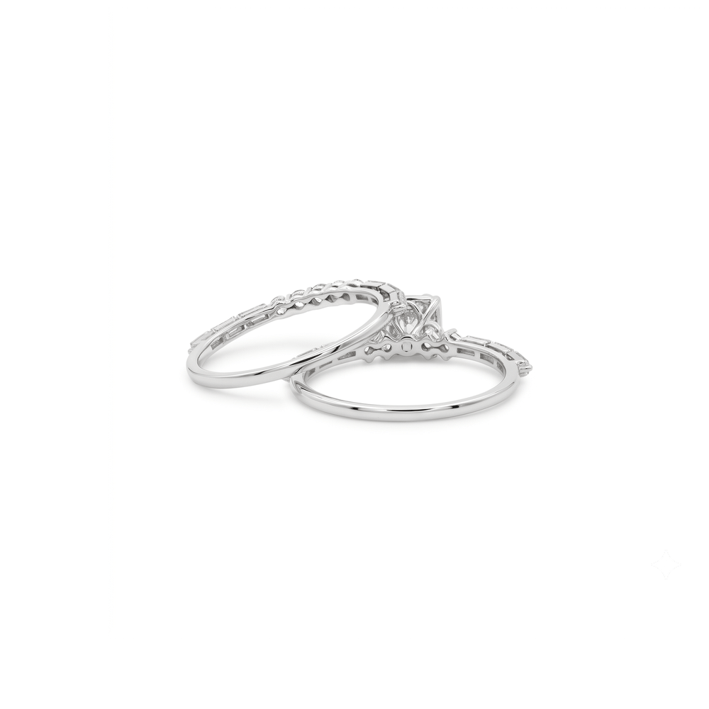 Natural Diamond Baguette Harmony Stacking Duo