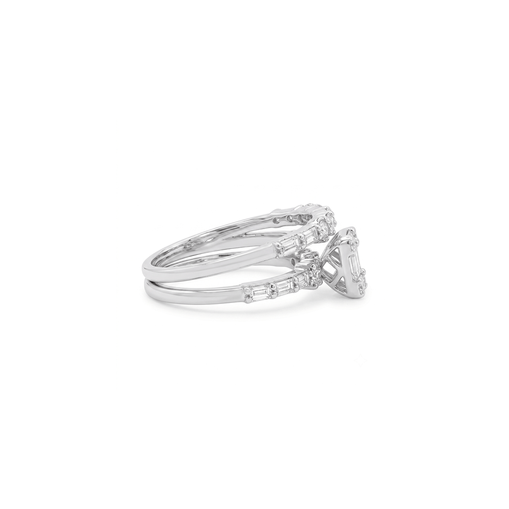 Natural Diamond Baguette Harmony Stacking Duo