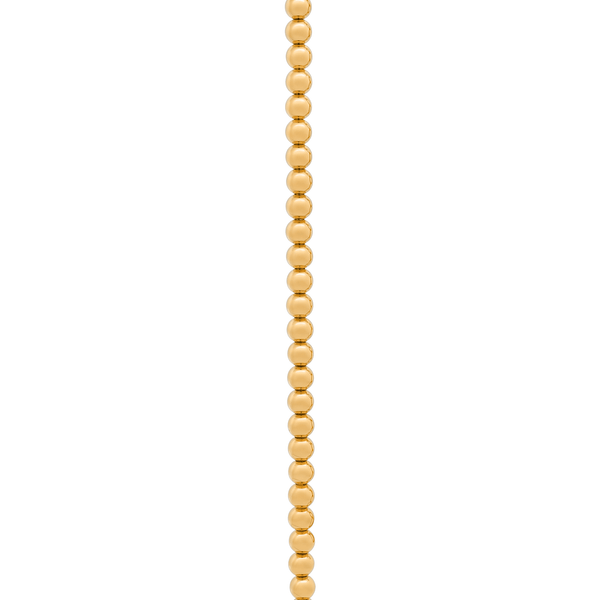 18K Gold Regal Bead Line Necklace hover