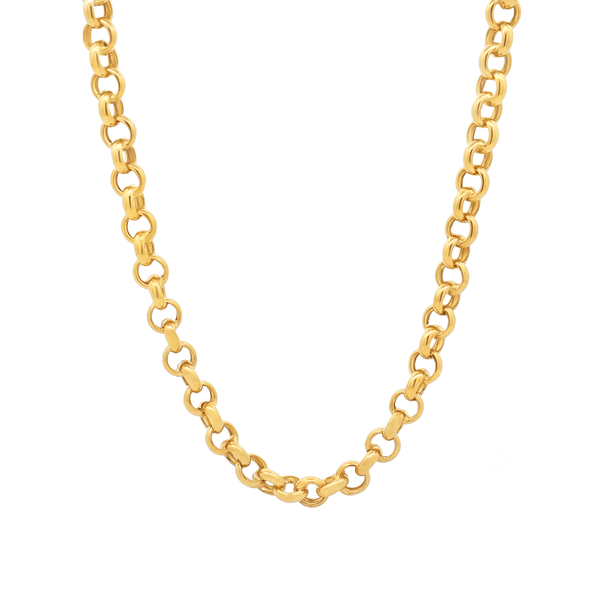 18K Gold Radiant Roundlink Necklace