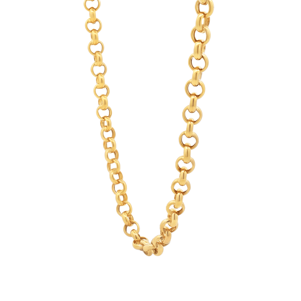 18K Gold Radiant Roundlink Necklace